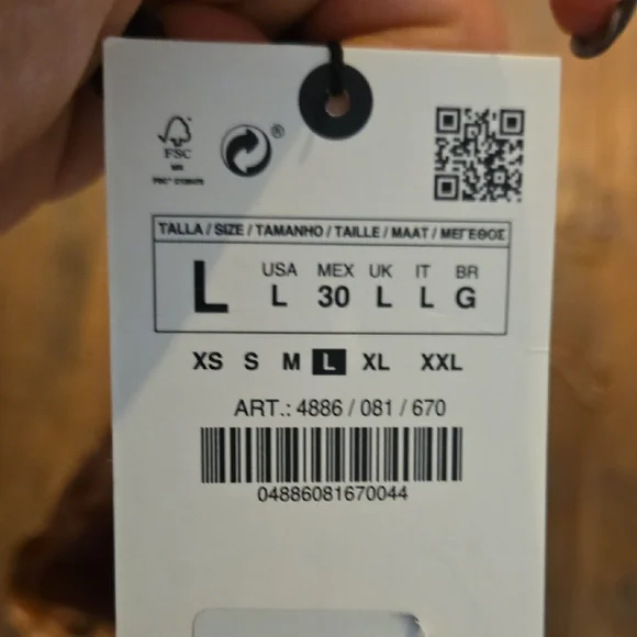 Zara Paisley Print Set in Brown NEW 🤎 Pants Size L, Top Size S (Runs Big) - Picture 3 of 7